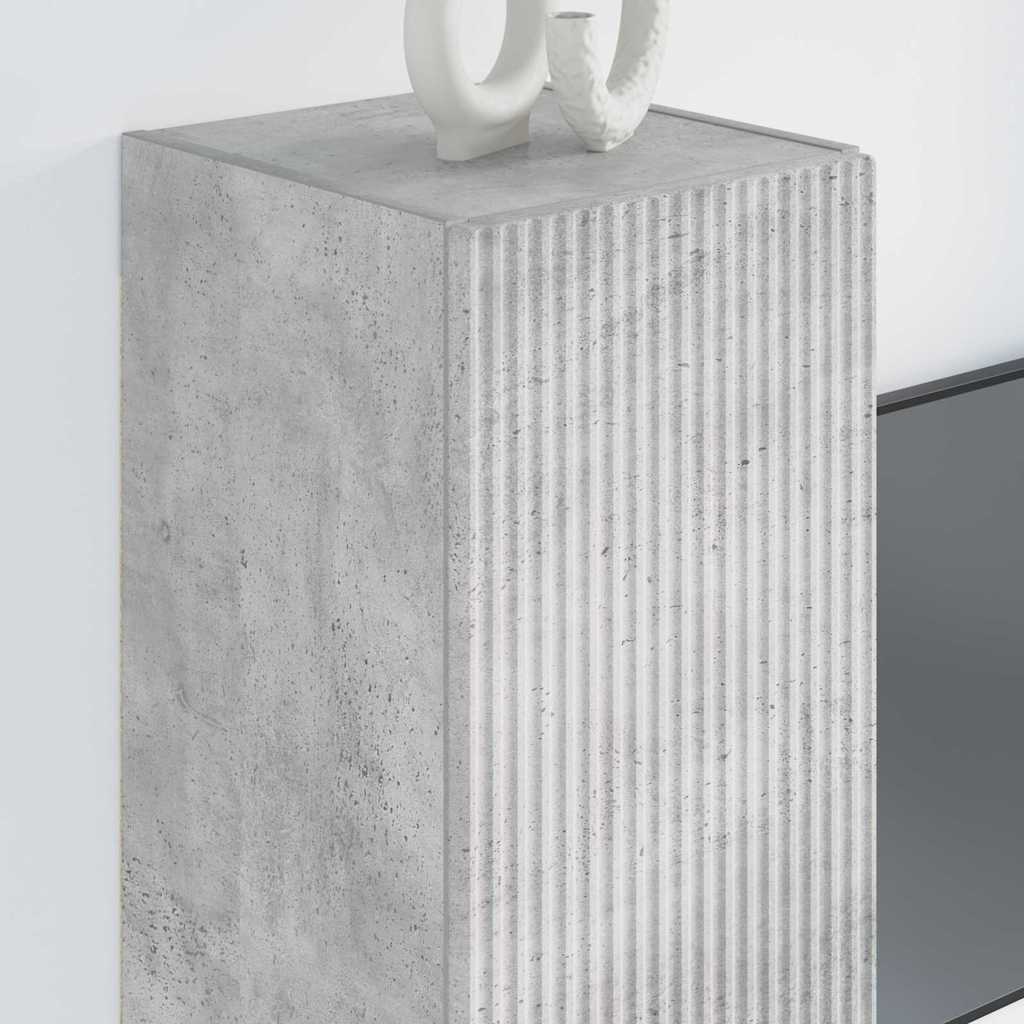 TV Wandkast Wandgemonteerd Beton 30 x 31 x 80 cm Bewerkt hout is nu te koop bij PeponiXL, paradijselijk wonen!