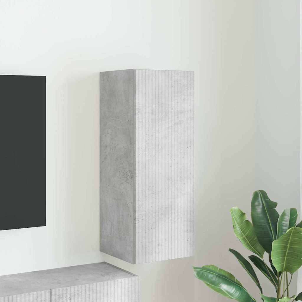TV Wandkast Wandgemonteerd Beton 30 x 31 x 80 cm Bewerkt hout is nu te koop bij PeponiXL, paradijselijk wonen!