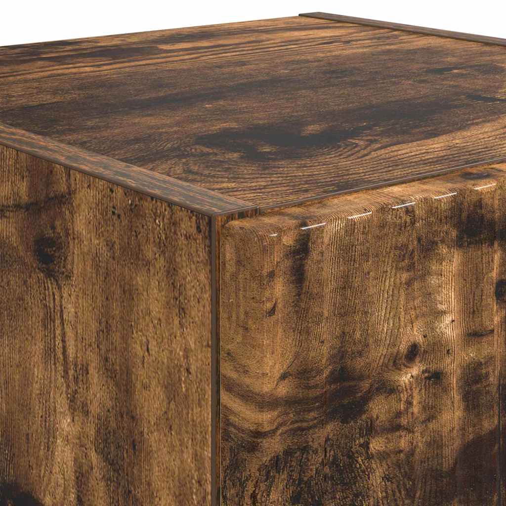 TV Wandkast Gerookt eiken 30 x 31 x 80 cm Bewerkt hout is nu te koop bij PeponiXL, paradijselijk wonen!