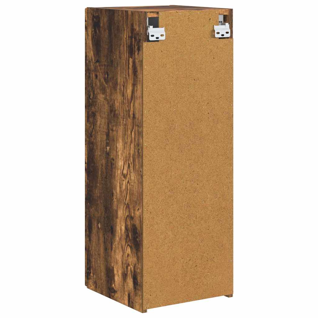 TV Wandkast 2 pcs Gerookt eiken 30 x 31 x 80 cm Bewerkt hout is nu te koop bij PeponiXL, paradijselijk wonen!