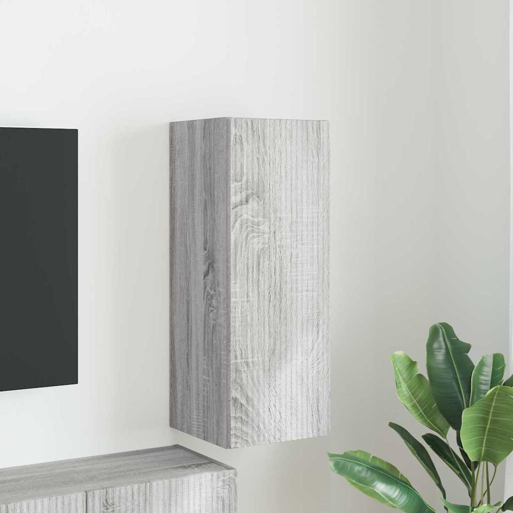 TV Wandkast Grijs Sonoma 30 x 31 x 80 cm Bewerkt hout is nu te koop bij PeponiXL, paradijselijk wonen!