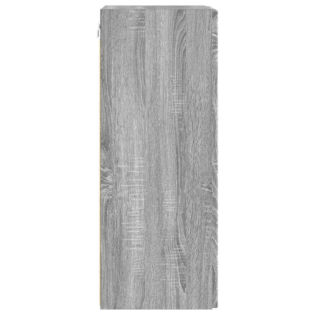 TV Wandkast Grijs Sonoma 30 x 31 x 80 cm Bewerkt hout is nu te koop bij PeponiXL, paradijselijk wonen!