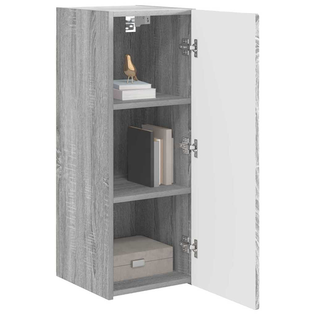 TV Wandkast 2 pcs Grijs Sonoma 30 x 31 x 80 cm Bewerkt hout is nu te koop bij PeponiXL, paradijselijk wonen!