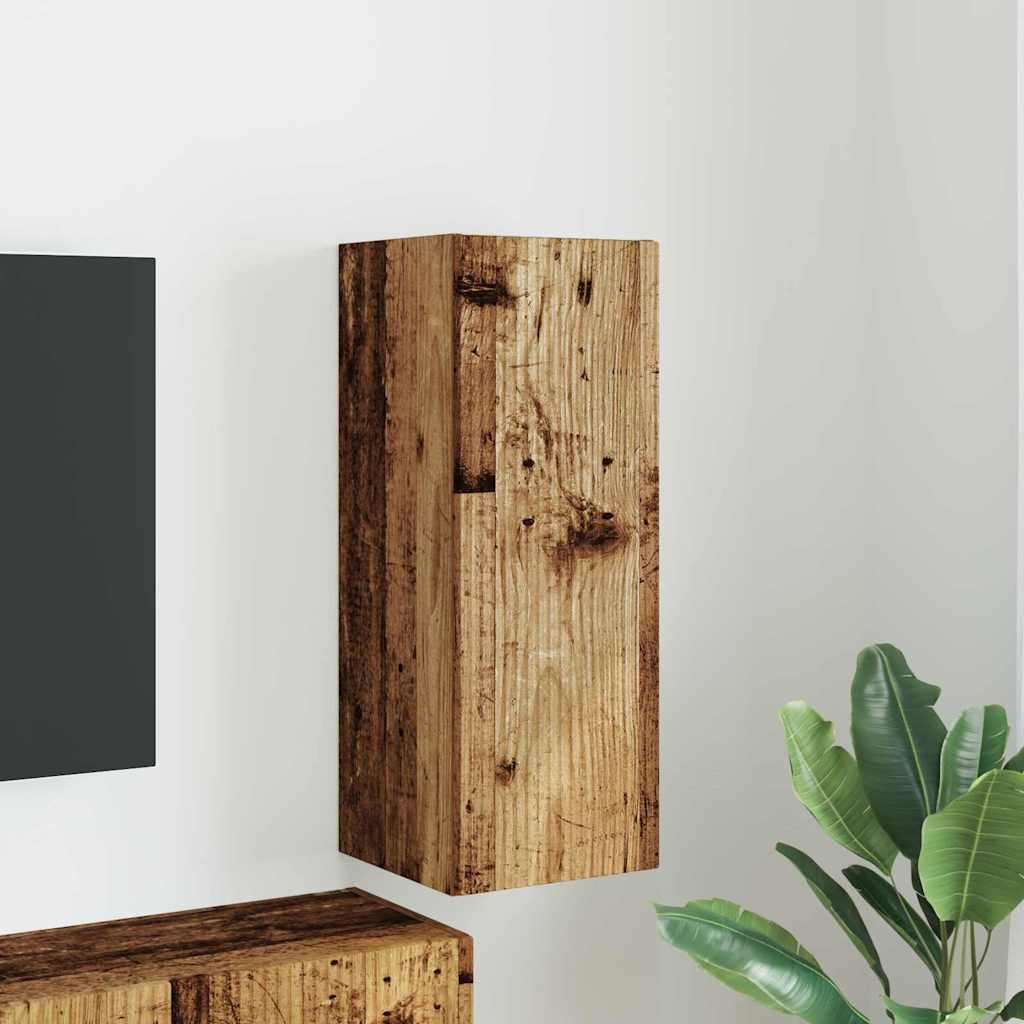 TV Wandkast Oud Hout 30 x 31 x 80 cm Bewerkt hout is nu te koop bij PeponiXL, paradijselijk wonen!