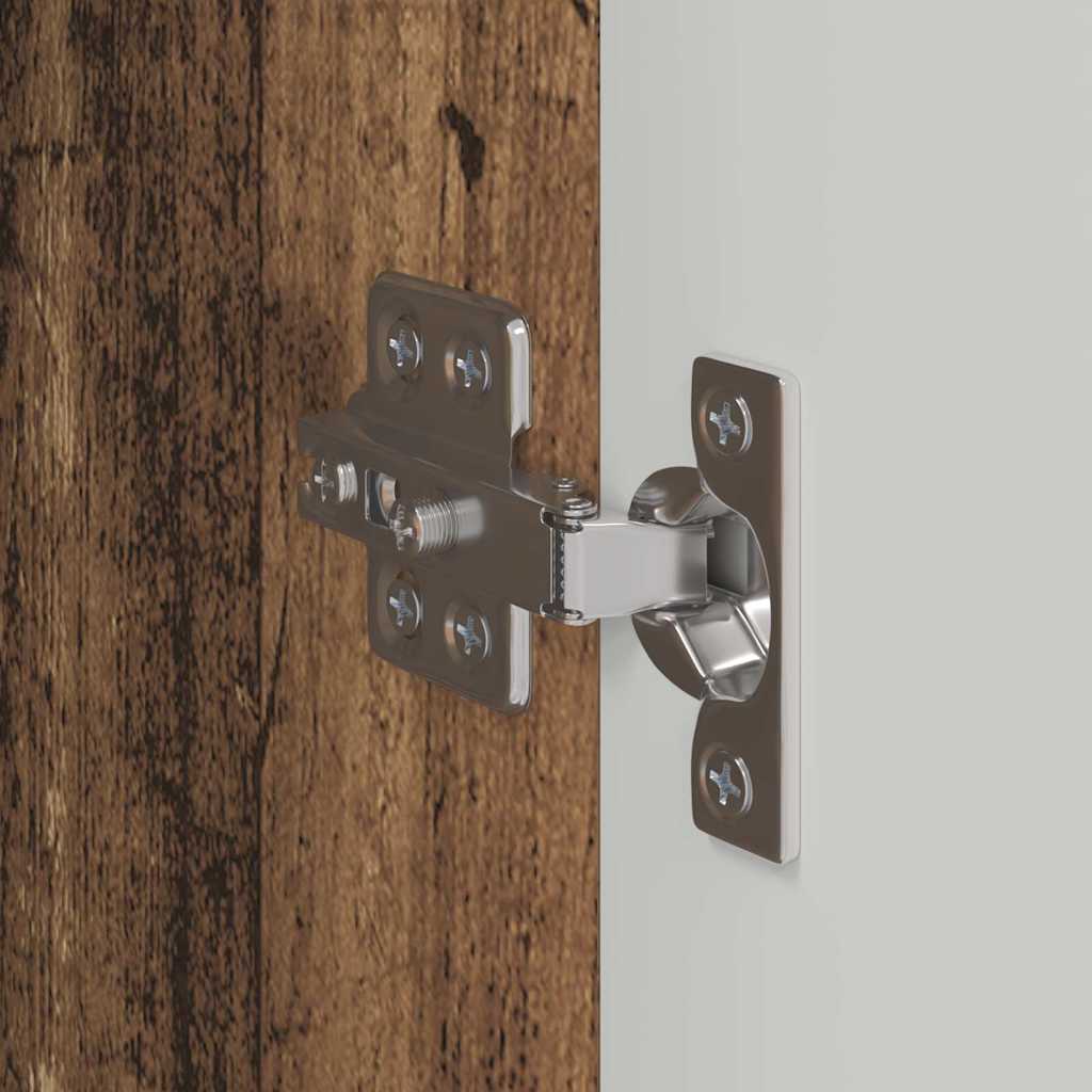 TV Wandkast 2 pcs Oud Hout 30 x 31 x 80 cm Bewerkt hout is nu te koop bij PeponiXL, paradijselijk wonen!
