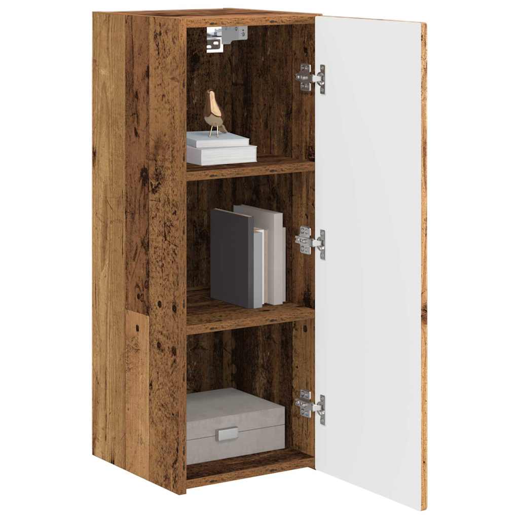 TV Wandkast 2 pcs Oud Hout 30 x 31 x 80 cm Bewerkt hout is nu te koop bij PeponiXL, paradijselijk wonen!