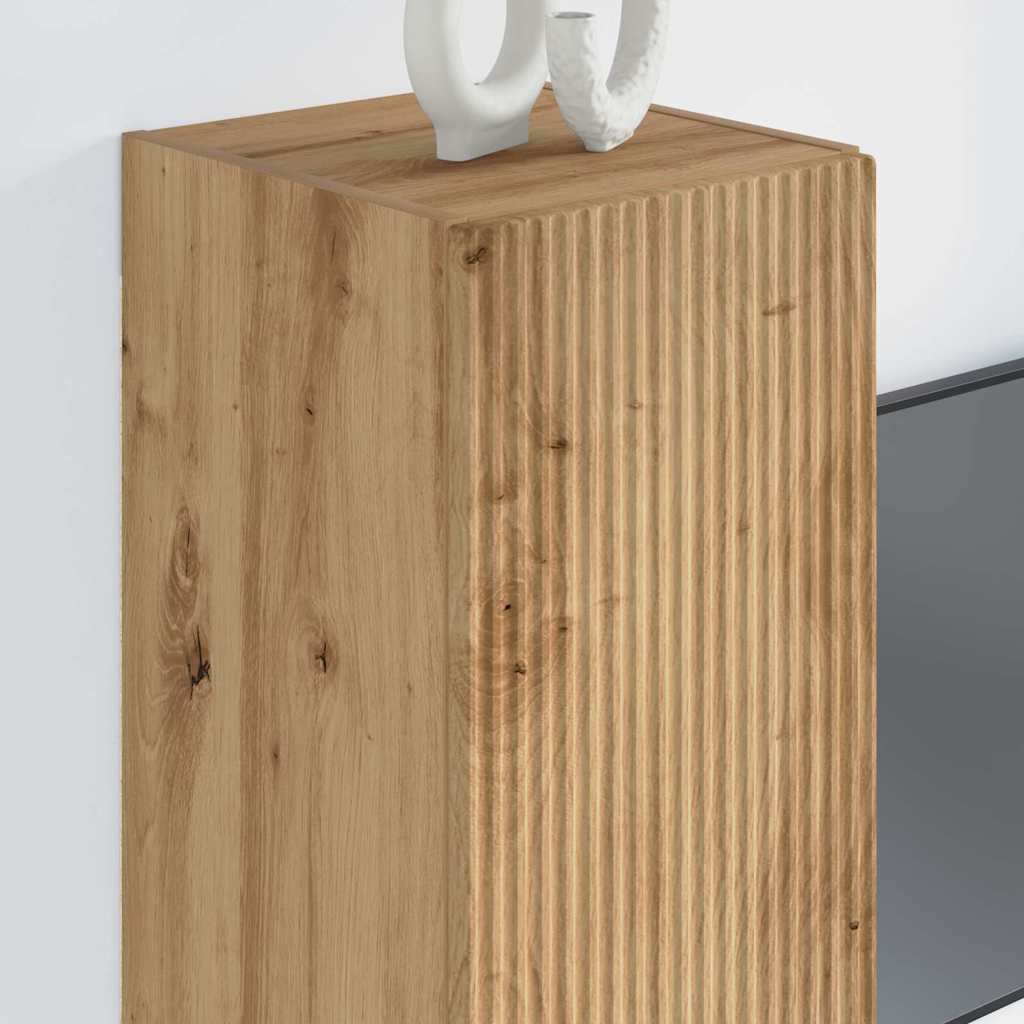 TV Wandkast Ambachtelijk eiken 30 x 31 x 80 cm Bewerkt hout is nu te koop bij PeponiXL, paradijselijk wonen!