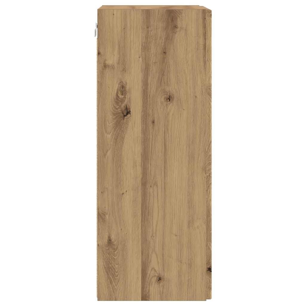 TV Wandkast Ambachtelijk eiken 30 x 31 x 80 cm Bewerkt hout is nu te koop bij PeponiXL, paradijselijk wonen!