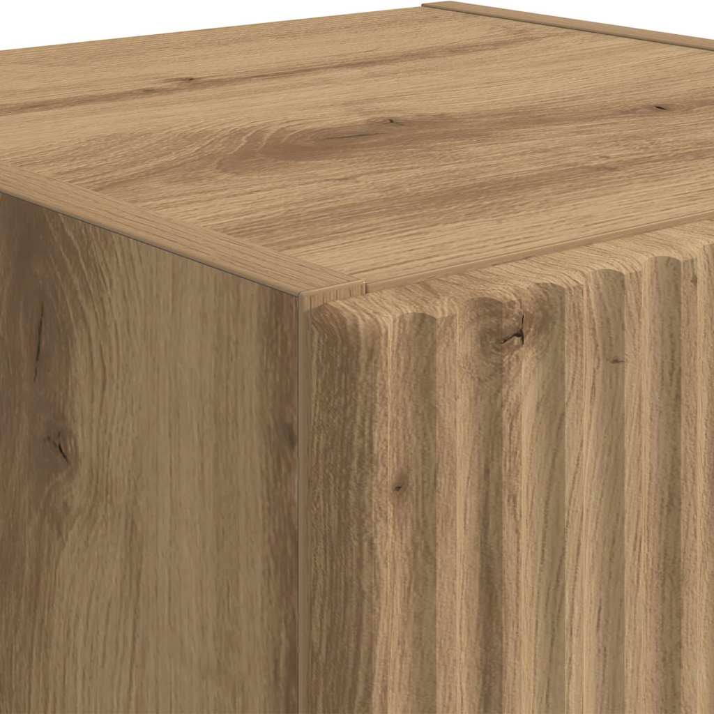 TV Wandkast 2 pcs Ambachtelijk eiken 30 x 31 x 80 cm is nu te koop bij PeponiXL, paradijselijk wonen!