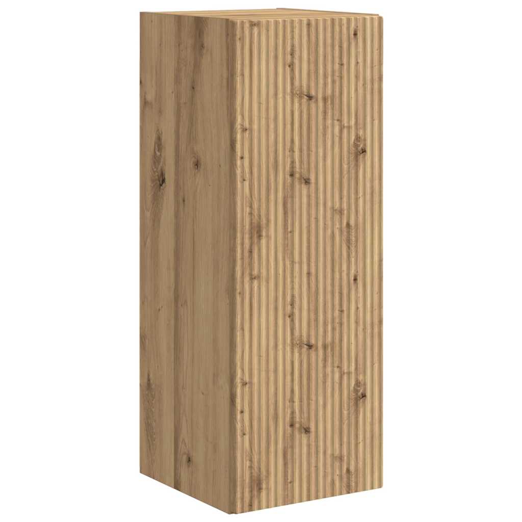 TV Wandkast 2 pcs Ambachtelijk eiken 30 x 31 x 80 cm is nu te koop bij PeponiXL, paradijselijk wonen!