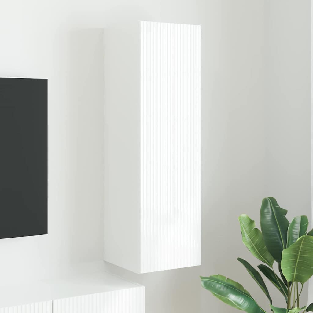 TV Wandkast Wandgemonteerd Wit 30 x 31 x 100 cm Bewerkt hout is nu te koop bij PeponiXL, paradijselijk wonen!