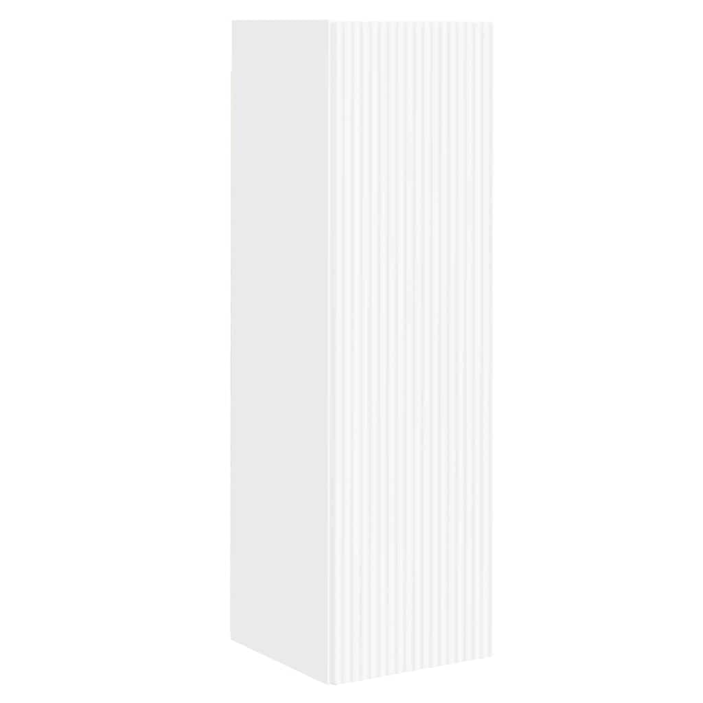 TV Wandkast 2 pcs Wit 30 x 31 x 100 cm Bewerkt hout is nu te koop bij PeponiXL, paradijselijk wonen!