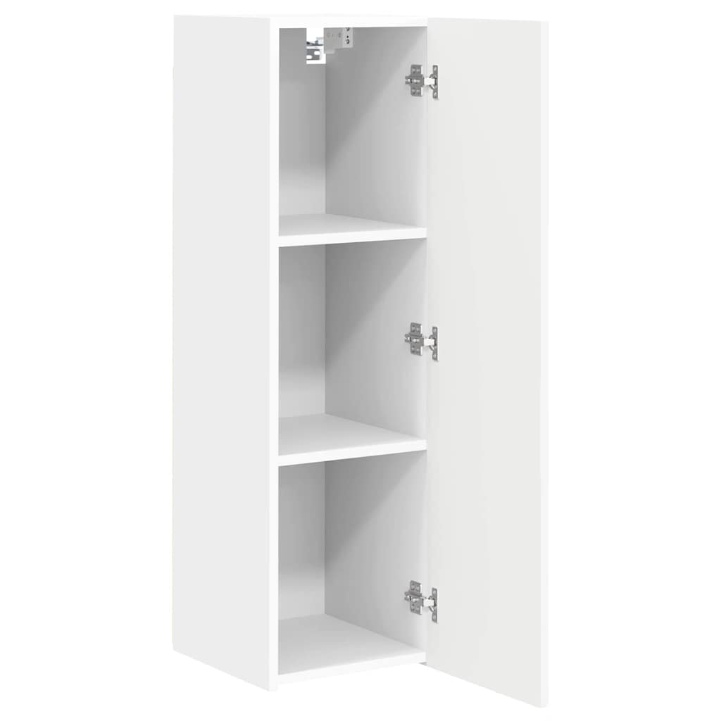 TV Wandkast 2 pcs Wit 30 x 31 x 100 cm Bewerkt hout is nu te koop bij PeponiXL, paradijselijk wonen!