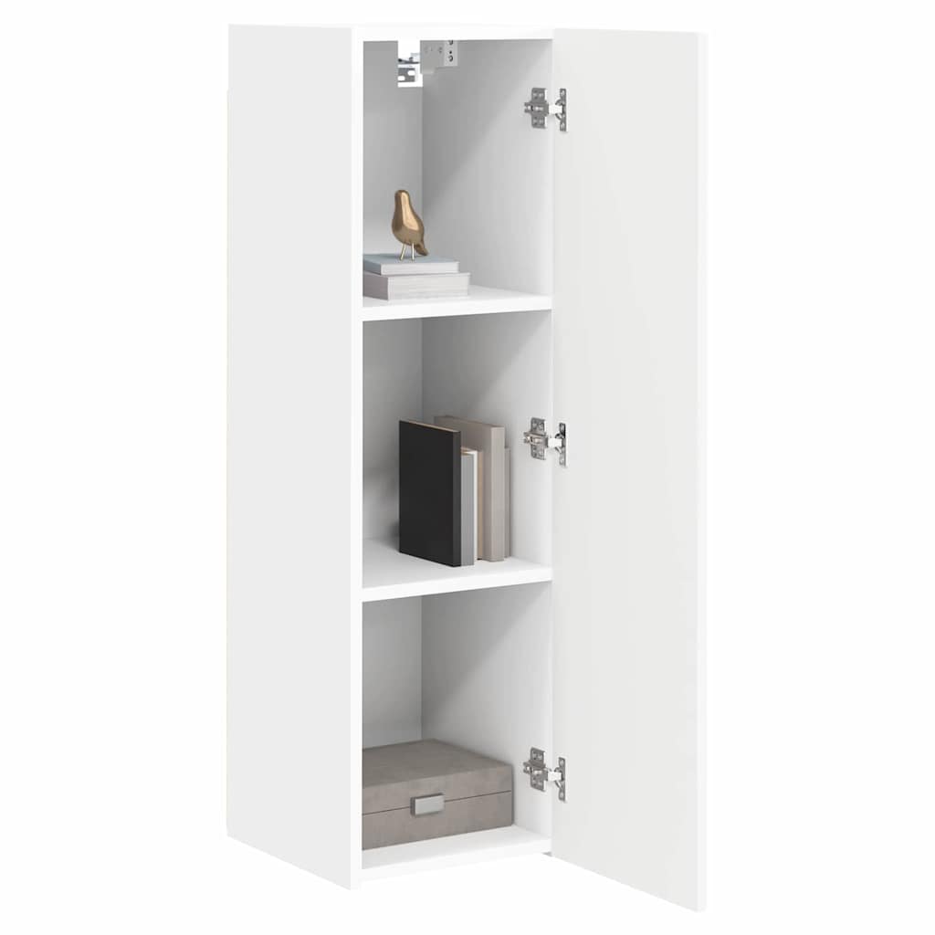 TV Wandkast 2 pcs Wit 30 x 31 x 100 cm Bewerkt hout is nu te koop bij PeponiXL, paradijselijk wonen!