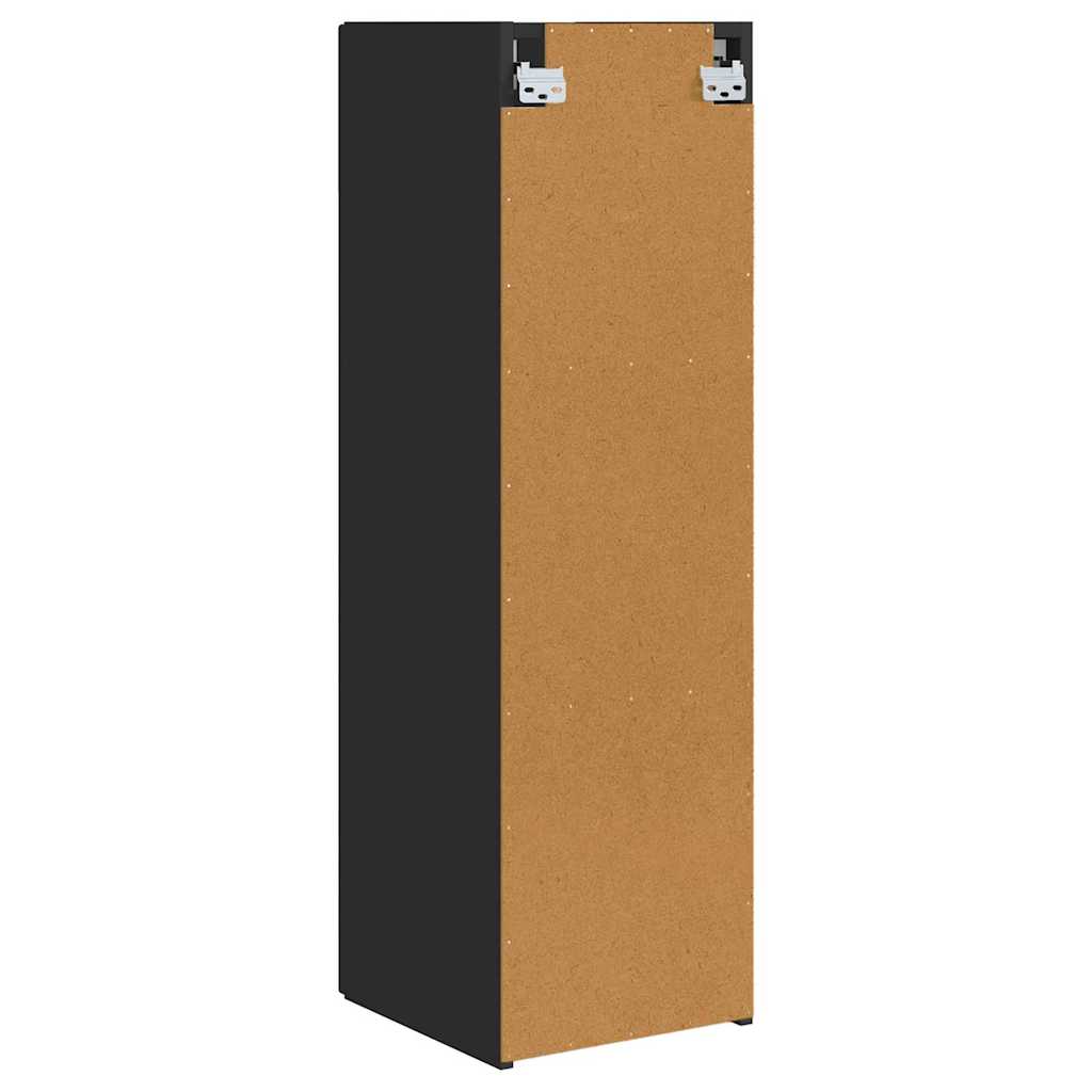 TV Wandkast 2 pcs Zwart 30 x 31 x 100 cm Bewerkt hout is nu te koop bij PeponiXL, paradijselijk wonen!
