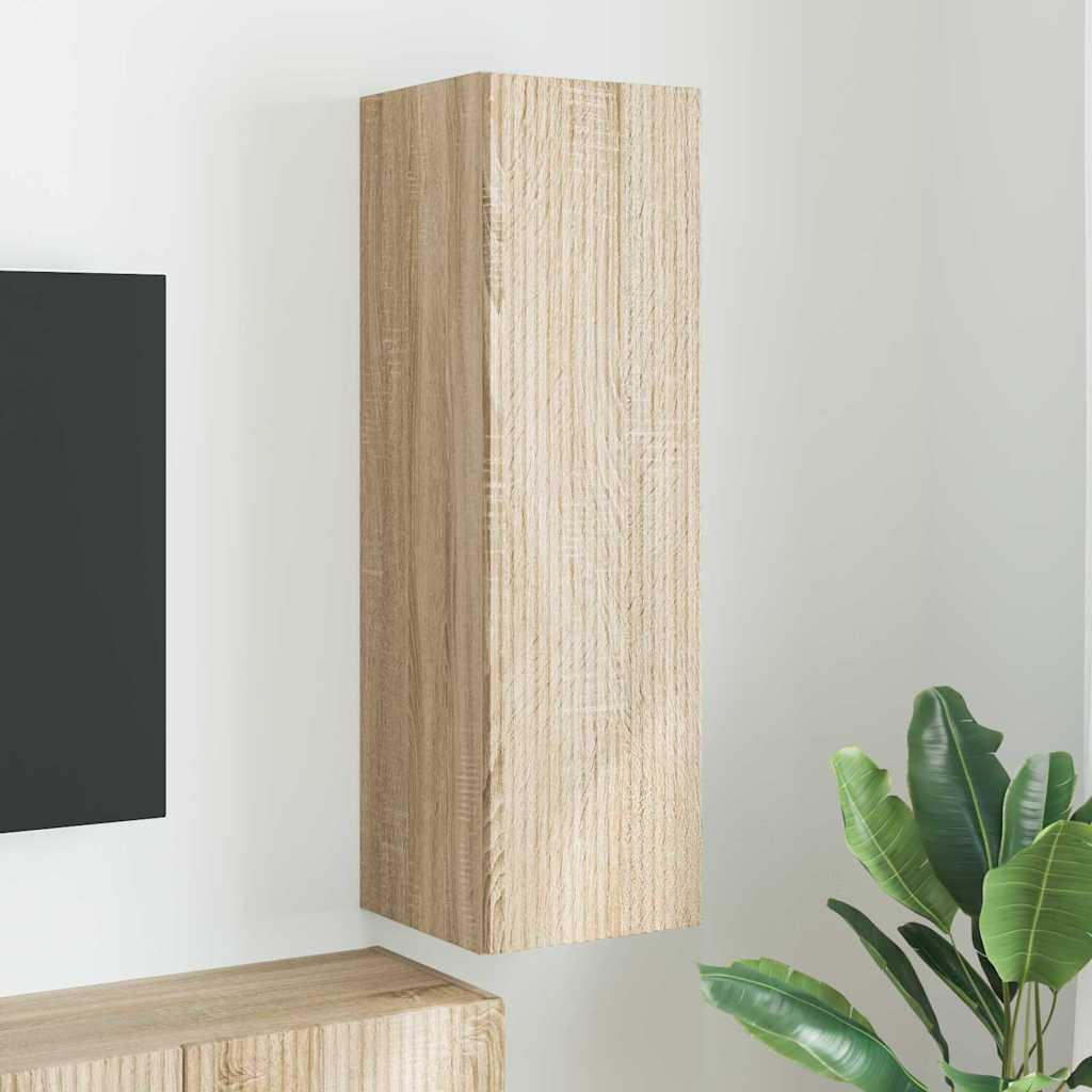 TV Wandkast Wandgemonteerd Sonoma 30 x 31 x 100 cm Bewerkt hout is nu te koop bij PeponiXL, paradijselijk wonen!