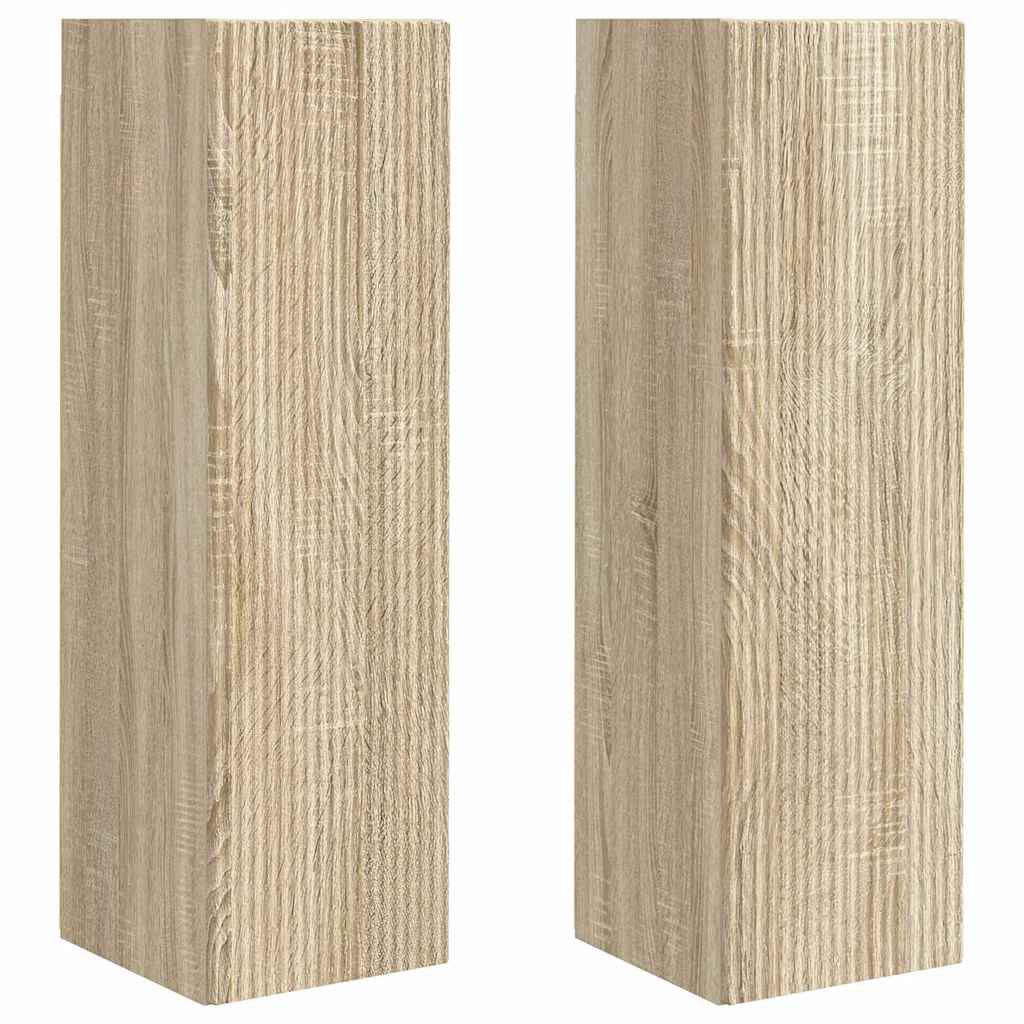 TV Wandkast 2 pcs Sonoma 30 x 31 x 100 cm Bewerkt hout is nu te koop bij PeponiXL, paradijselijk wonen!