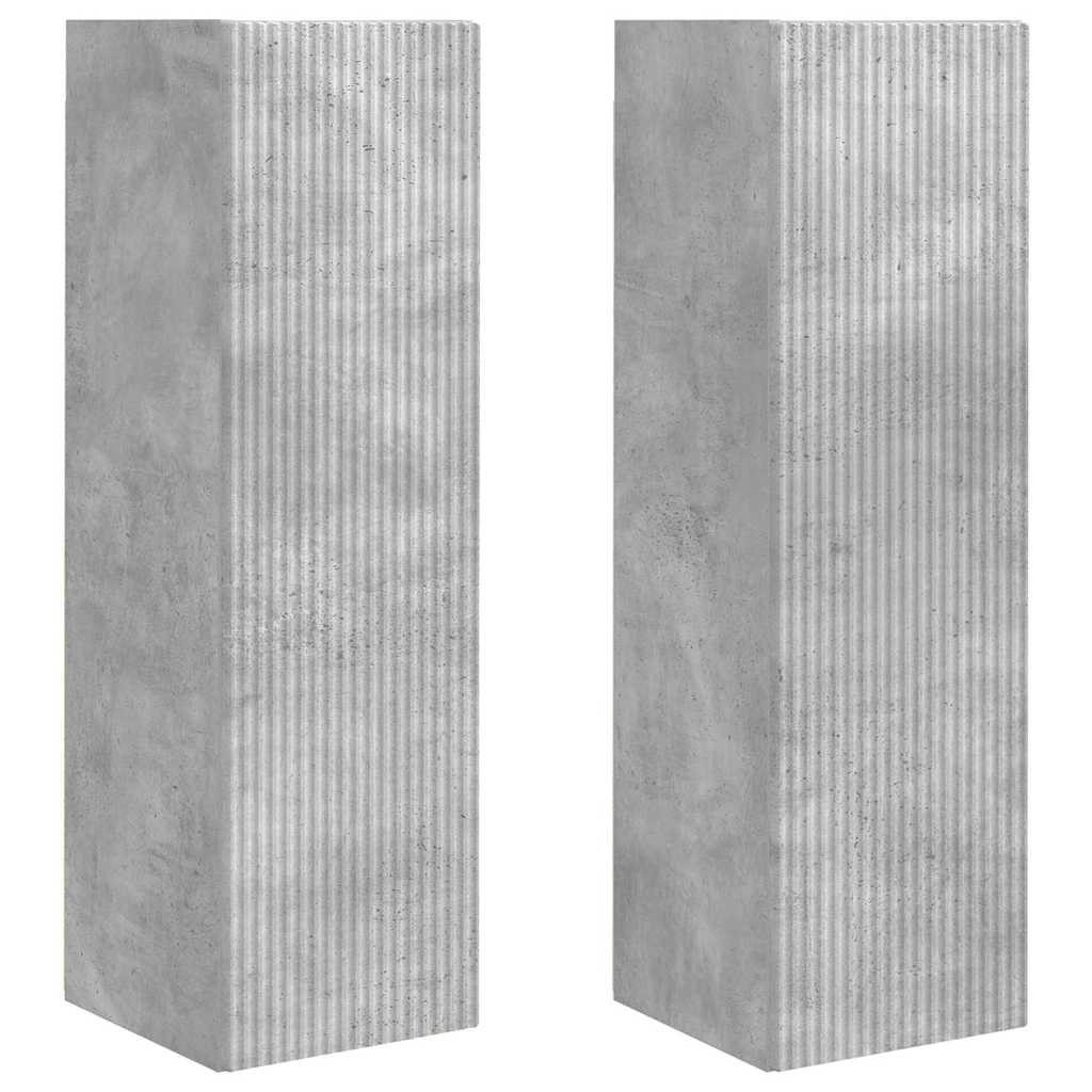 TV Wandkast 2 pcs Beton 30 x 31 x 100 cm Bewerkt hout is nu te koop bij PeponiXL, paradijselijk wonen!
