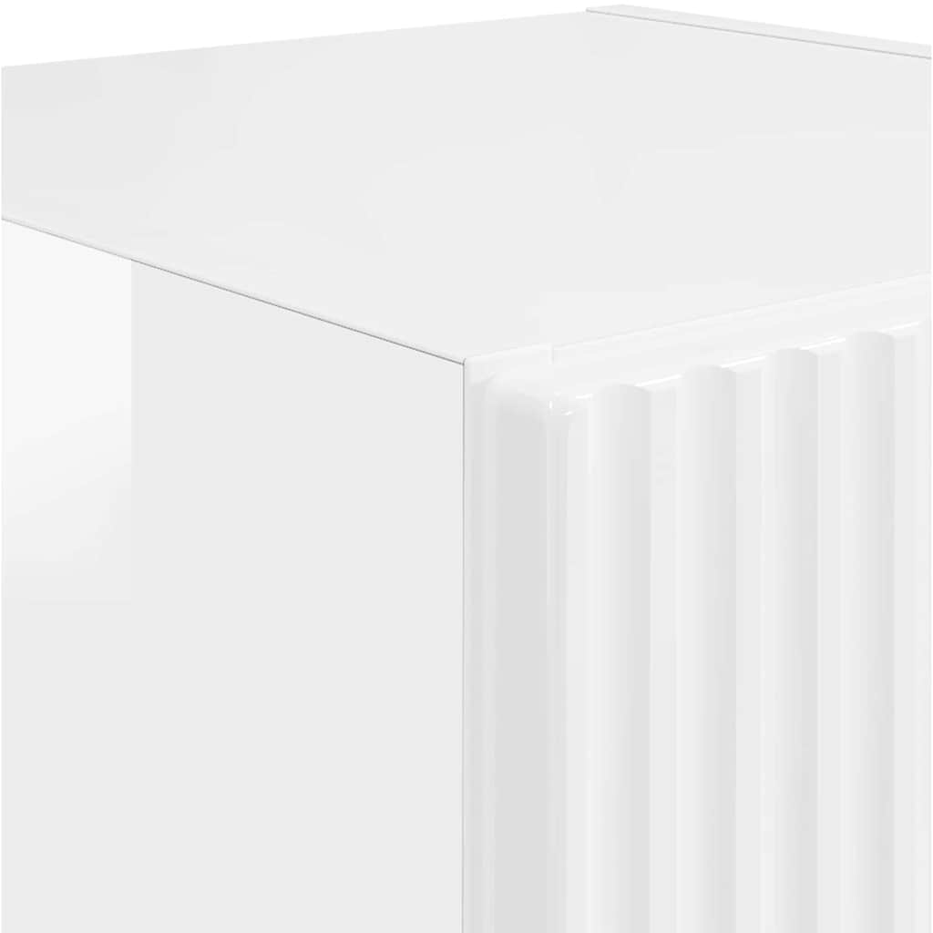 TV Wandkast Glanzend Wit 30 x 31 x 100 cm Bewerkt hout is nu te koop bij PeponiXL, paradijselijk wonen!