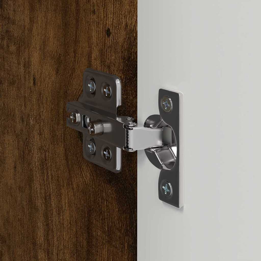 TV Wandkast 2 pcs Gerookt eiken 30 x 31 x 100 cm Bewerkt hout is nu te koop bij PeponiXL, paradijselijk wonen!