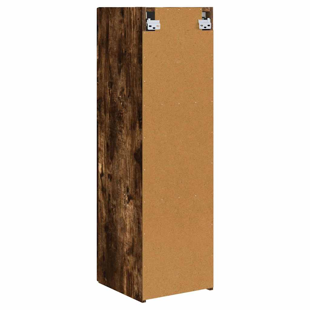 TV Wandkast 2 pcs Gerookt eiken 30 x 31 x 100 cm Bewerkt hout is nu te koop bij PeponiXL, paradijselijk wonen!