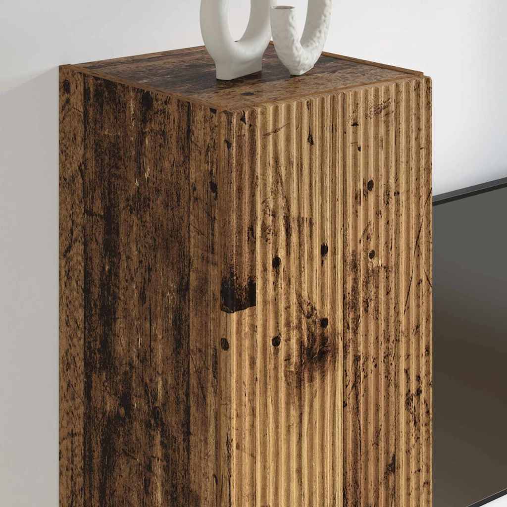 TV Wandkast Oud Hout 30 x 31 x 100 cm Bewerkt hout is nu te koop bij PeponiXL, paradijselijk wonen!