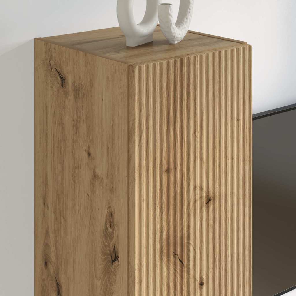 TV Wandkast Ambachtelijk eiken 30 x 31 x 100 cm Bewerkt hout is nu te koop bij PeponiXL, paradijselijk wonen!