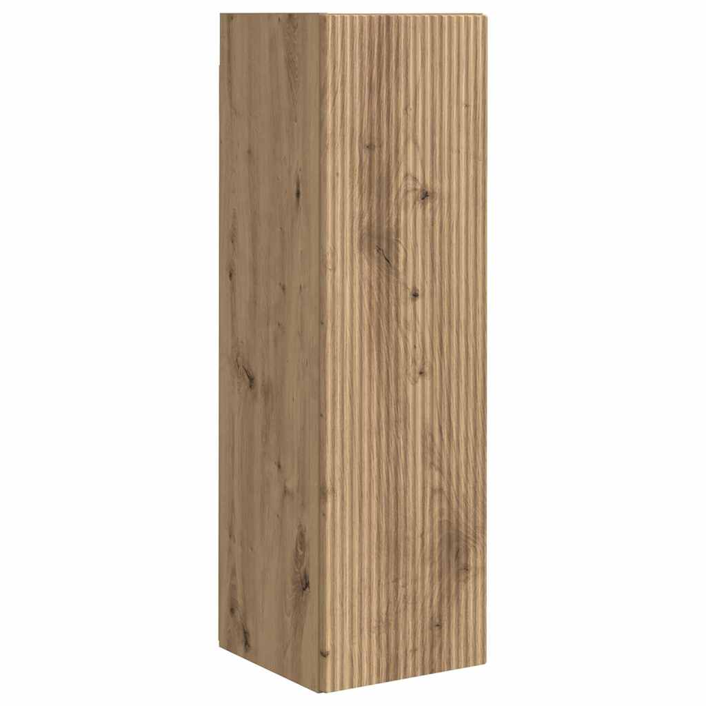 TV Wandkast 2 pcs Ambachtelijk eiken 30 x 31 x 100 cm is nu te koop bij PeponiXL, paradijselijk wonen!