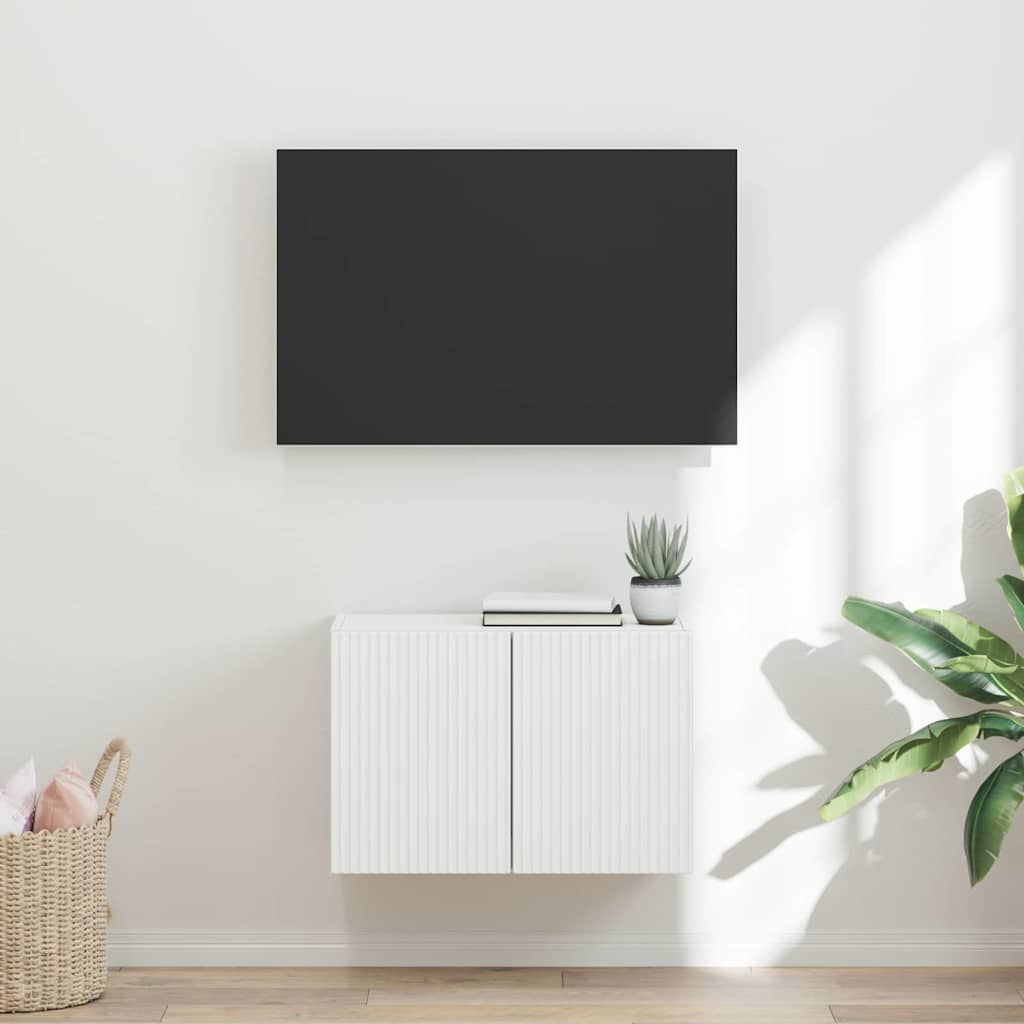 TV-wandkast Wandgemonteerd Wit 59,5 x 31 x 40 cm Bewerkt hout is nu te koop bij PeponiXL, paradijselijk wonen!