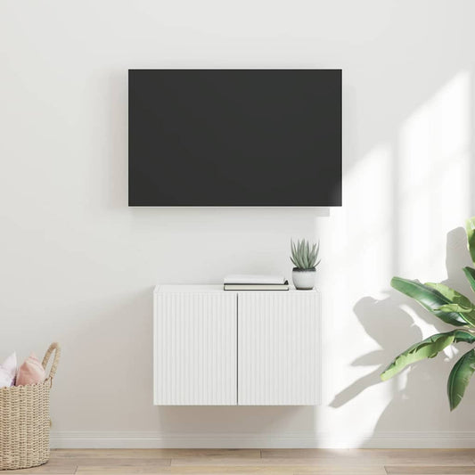 TV-wandkast Wandgemonteerd Wit 59,5 x 31 x 40 cm Bewerkt hout is nu te koop bij PeponiXL, paradijselijk wonen!