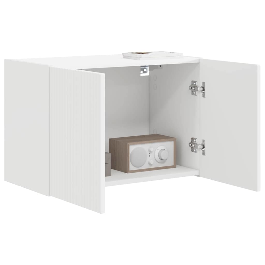 TV-wandkast Wandgemonteerd Wit 59,5 x 31 x 40 cm Bewerkt hout is nu te koop bij PeponiXL, paradijselijk wonen!