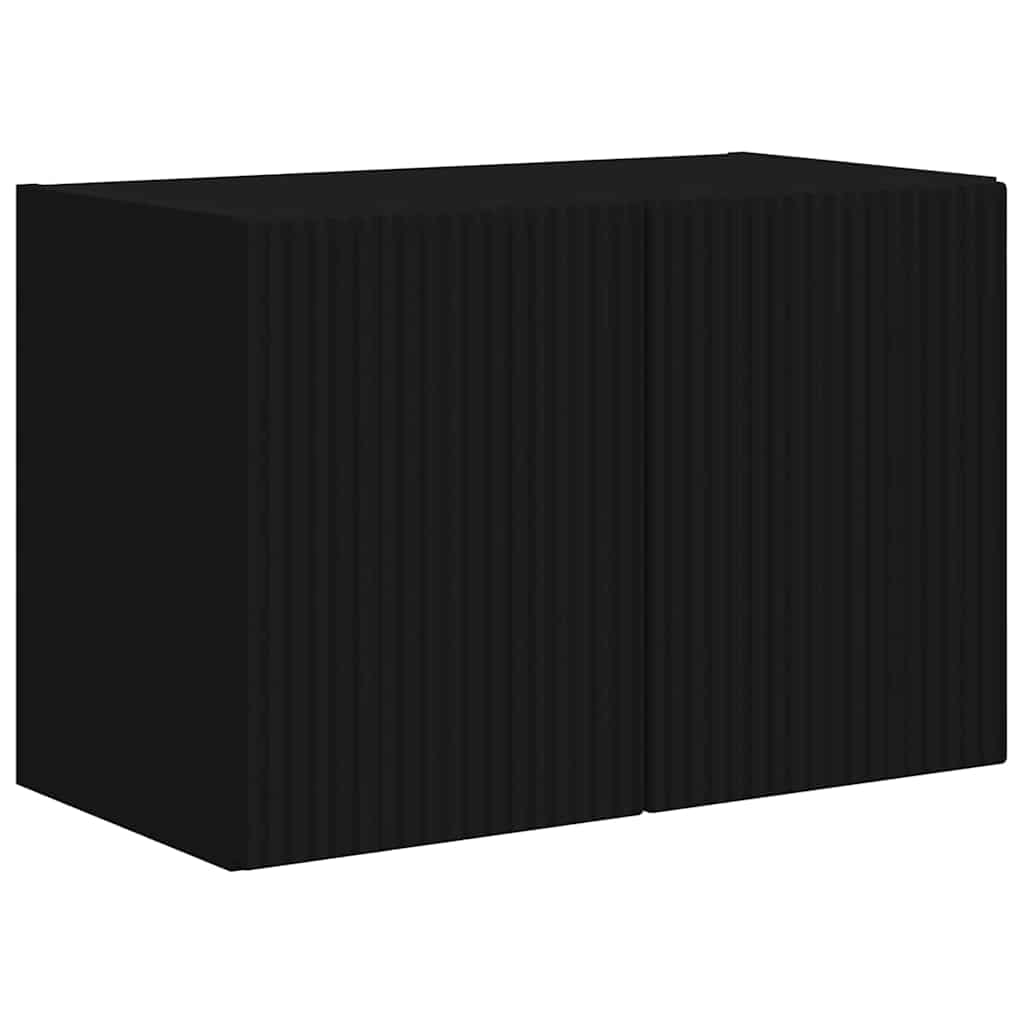 TV-wandkast Wandgemonteerd Zwart 59,5 x 31 x 40 cm Bewerkt hout is nu te koop bij PeponiXL, paradijselijk wonen!