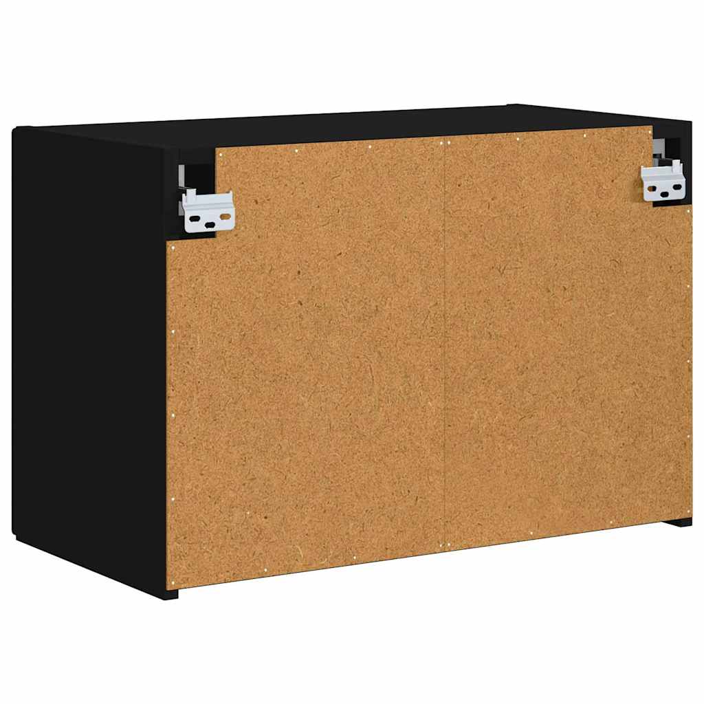 TV-wandkast Wandgemonteerd Zwart 59,5 x 31 x 40 cm Bewerkt hout is nu te koop bij PeponiXL, paradijselijk wonen!