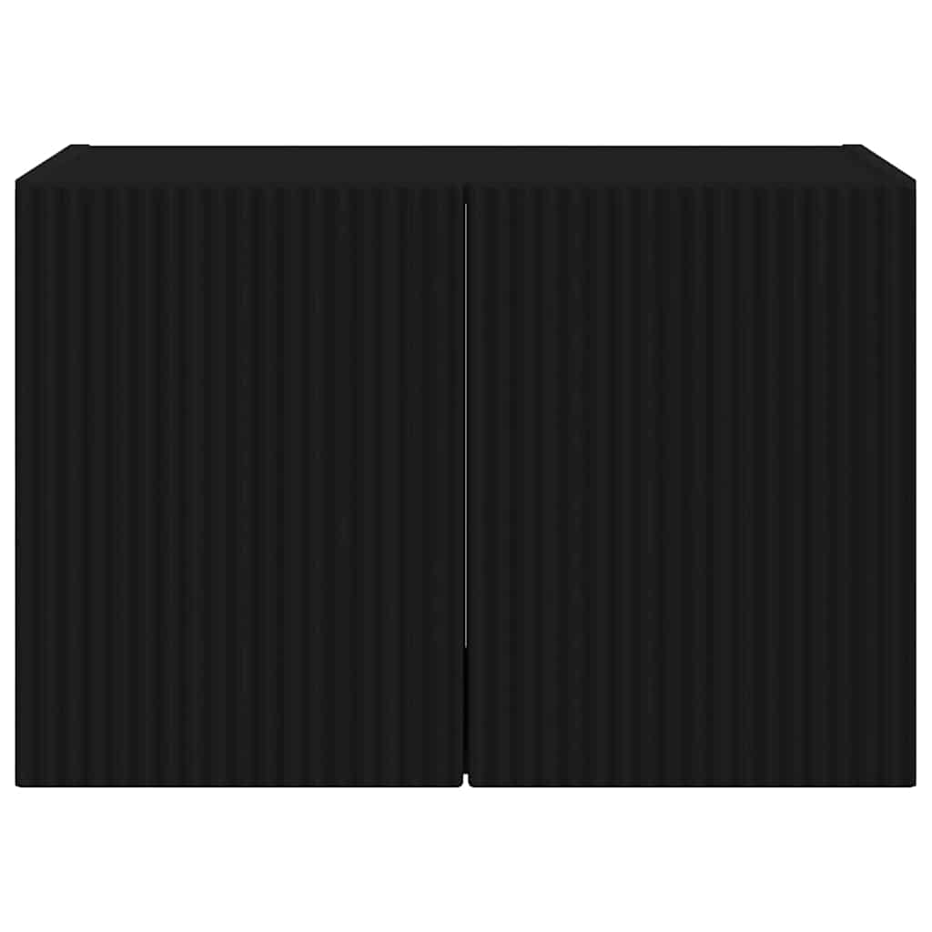 TV-wandkast Wandgemonteerd Zwart 59,5 x 31 x 40 cm Bewerkt hout is nu te koop bij PeponiXL, paradijselijk wonen!