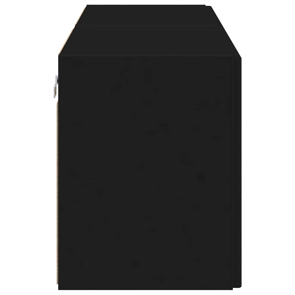 TV-wandkast 2 pcs Zwart 59,5 x 31 x 40 cm Bewerkt hout is nu te koop bij PeponiXL, paradijselijk wonen!