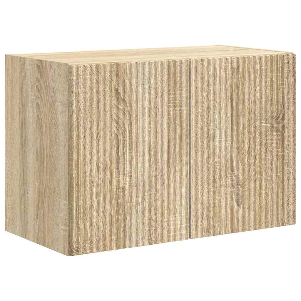TV-wandkast Sonoma Eiken 59,5 x 31 x 40 cm Bewerkt hout is nu te koop bij PeponiXL, paradijselijk wonen!