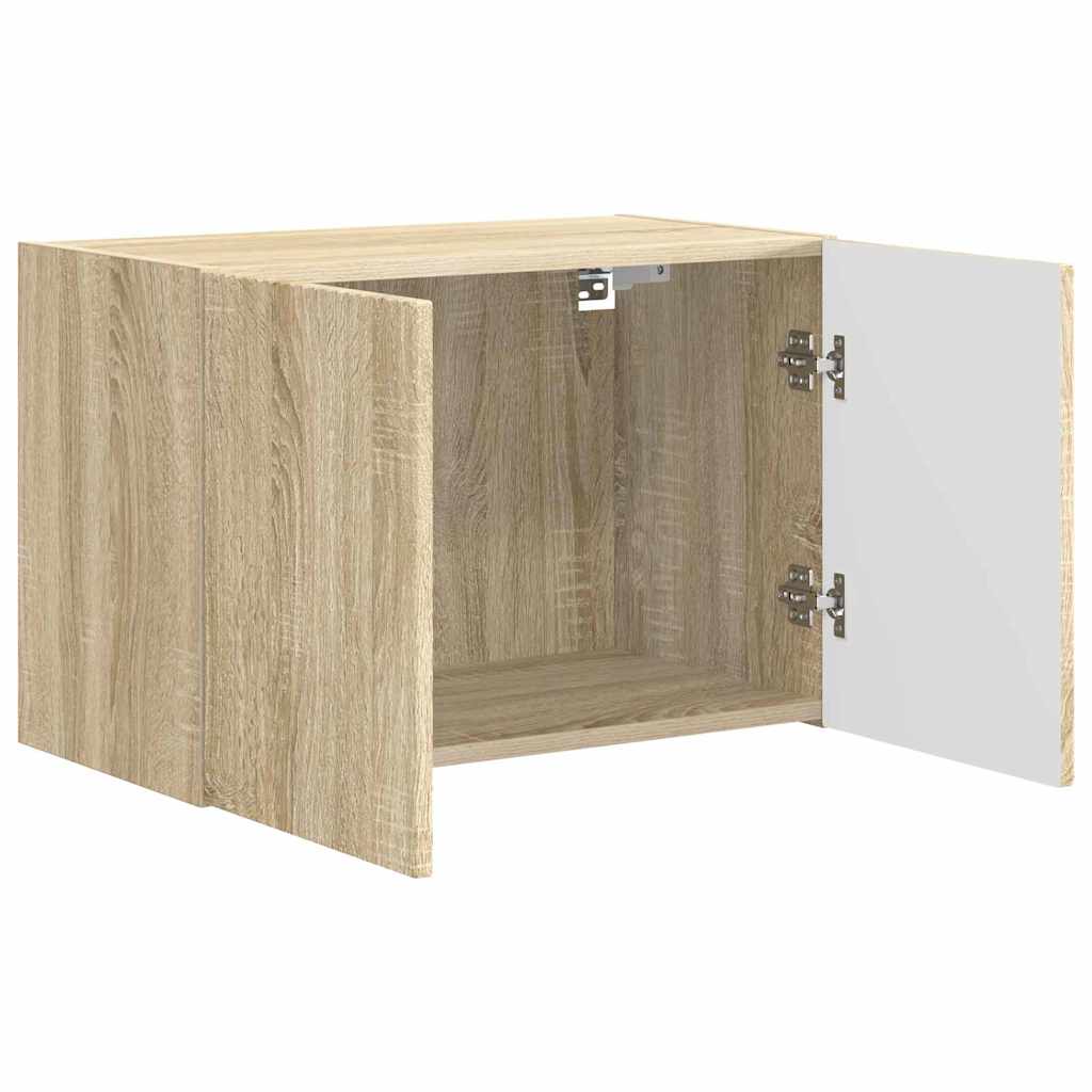 TV-wandkast Sonoma Eiken 59,5 x 31 x 40 cm Bewerkt hout is nu te koop bij PeponiXL, paradijselijk wonen!