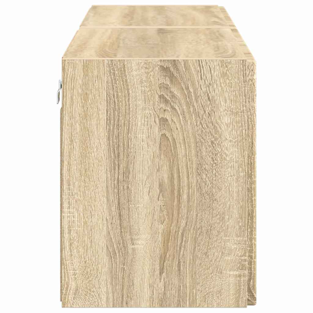 TV-wandkast 2 pcs Sonoma Eiken 59,5 x 31 x 40 cm Bewerkt hout is nu te koop bij PeponiXL, paradijselijk wonen!