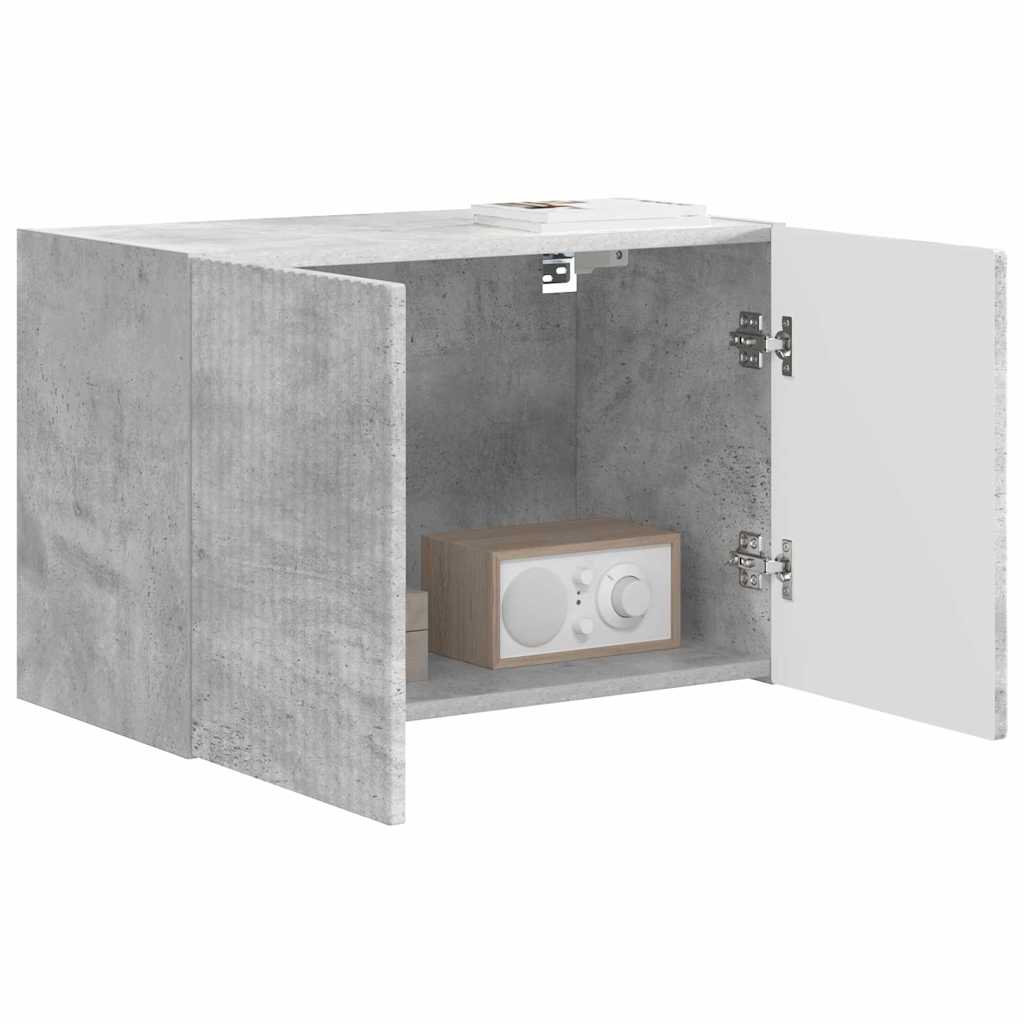 TV-wandkast Beton Grijs 59,5 x 31 x 40 cm Bewerkt hout is nu te koop bij PeponiXL, paradijselijk wonen!