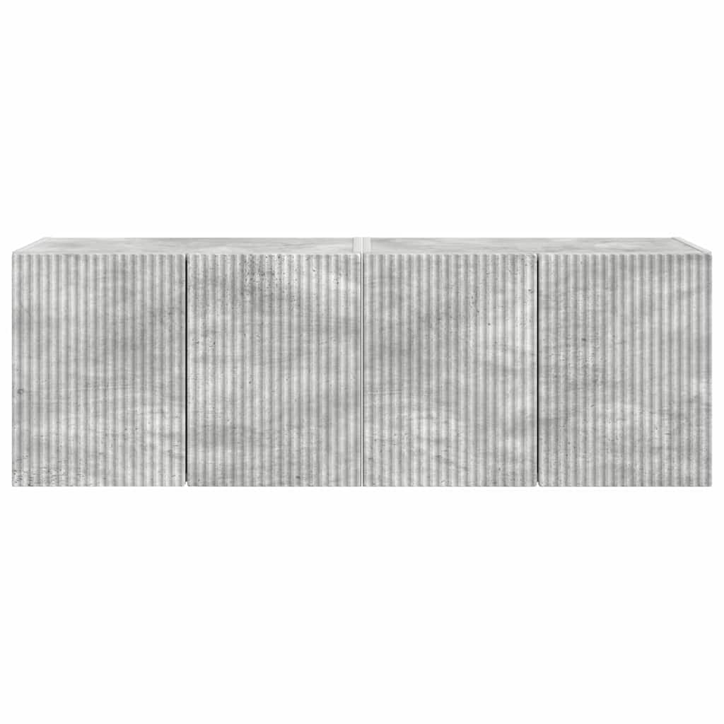 TV-wandkast 2 pcs Beton Grijs 59,5 x 31 x 40 cm Bewerkt hout is nu te koop bij PeponiXL, paradijselijk wonen!