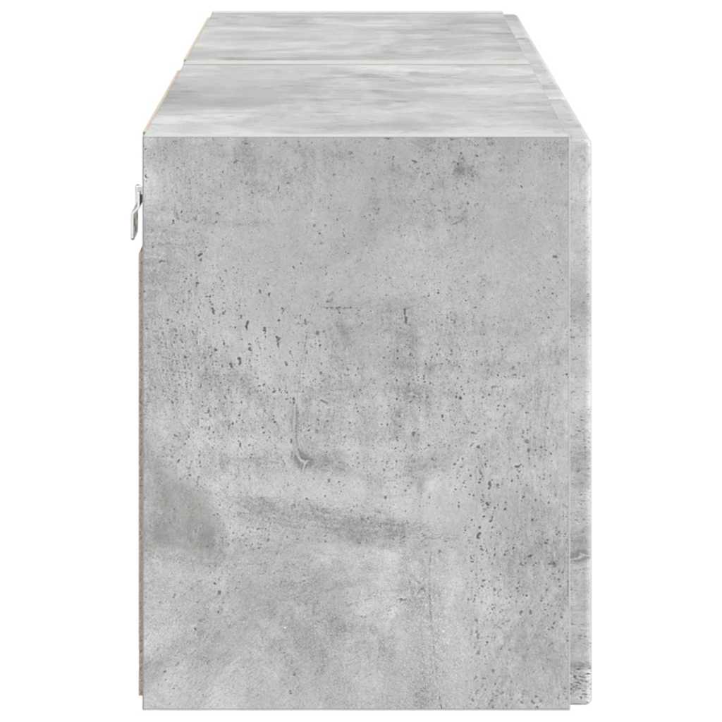 TV-wandkast 2 pcs Beton Grijs 59,5 x 31 x 40 cm Bewerkt hout is nu te koop bij PeponiXL, paradijselijk wonen!