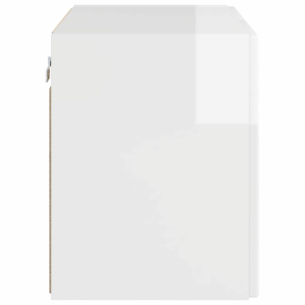 TV-wandkast Hoogglans wit 59,5 x 31 x 40 cm Bewerkt hout is nu te koop bij PeponiXL, paradijselijk wonen!