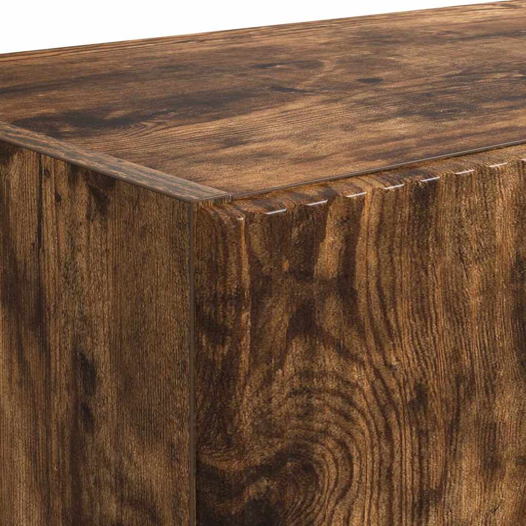 TV-wandkast Gerookt eiken 59,5 x 31 x 40 cm Bewerkt hout is nu te koop bij PeponiXL, paradijselijk wonen!
