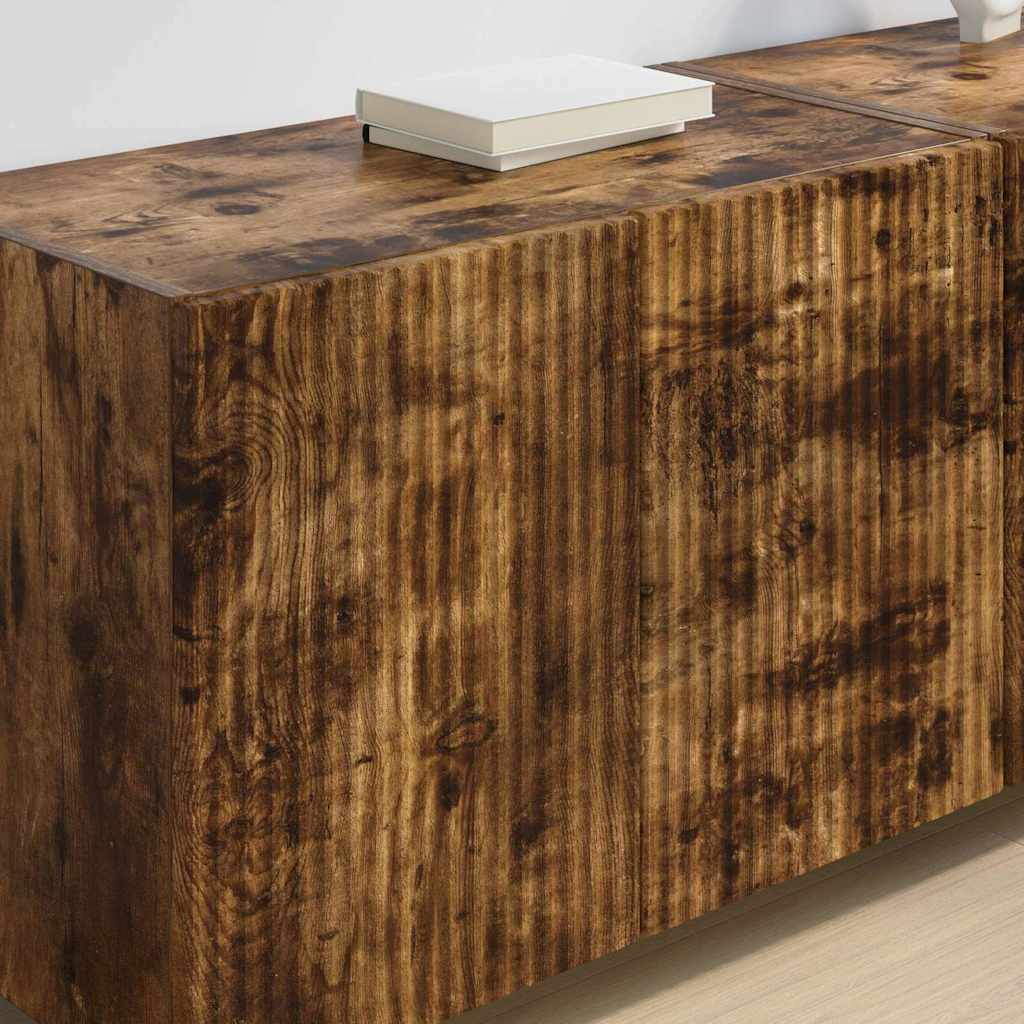 TV-wandkast Gerookt eiken 59,5 x 31 x 40 cm Bewerkt hout is nu te koop bij PeponiXL, paradijselijk wonen!