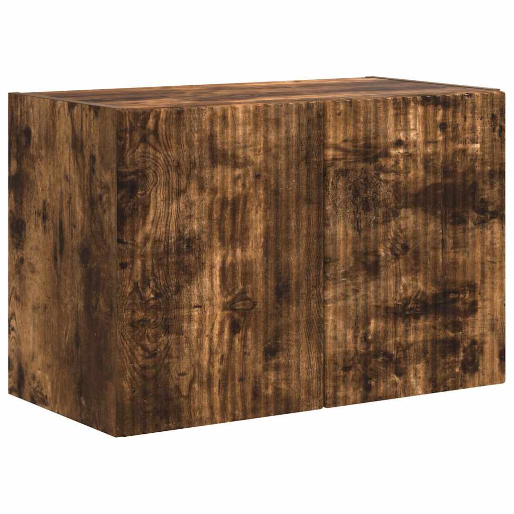 TV-wandkast Gerookt eiken 59,5 x 31 x 40 cm Bewerkt hout is nu te koop bij PeponiXL, paradijselijk wonen!