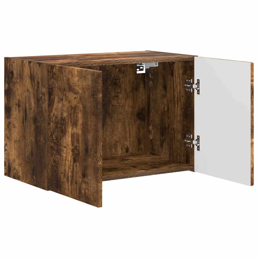 TV-wandkast Gerookt eiken 59,5 x 31 x 40 cm Bewerkt hout is nu te koop bij PeponiXL, paradijselijk wonen!