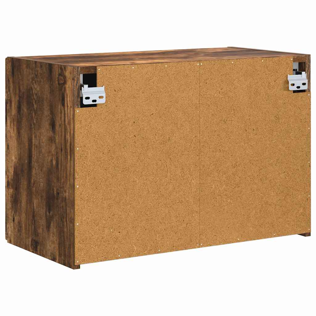 TV-wandkast Gerookt eiken 59,5 x 31 x 40 cm Bewerkt hout is nu te koop bij PeponiXL, paradijselijk wonen!
