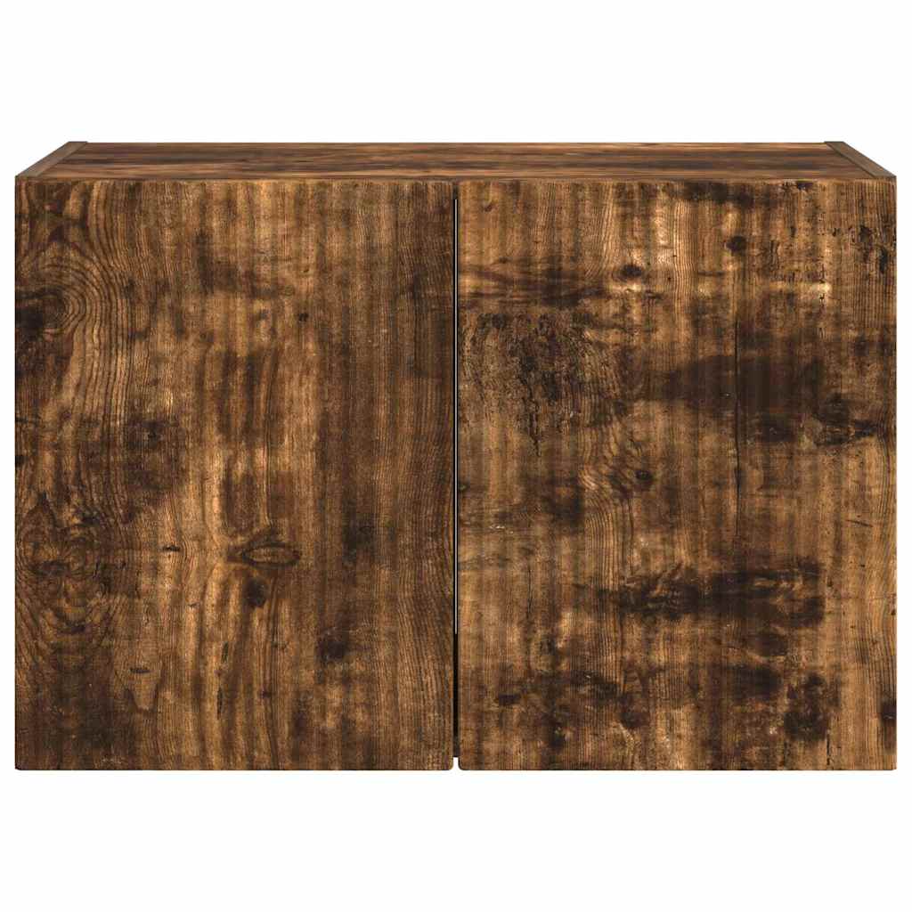TV-wandkast Gerookt eiken 59,5 x 31 x 40 cm Bewerkt hout is nu te koop bij PeponiXL, paradijselijk wonen!