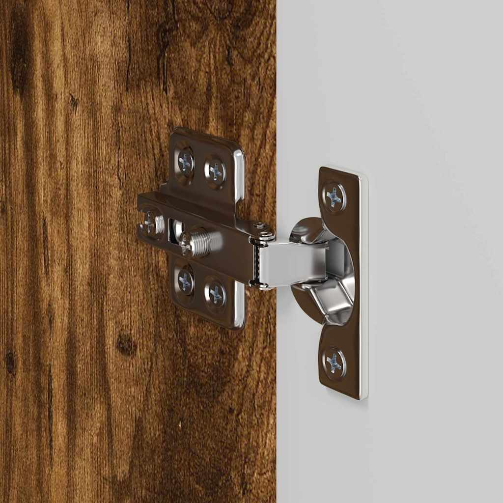 TV-wandkast 2 pcs Gerookt eiken 59,5 x 31 x 40 cm Bewerkt hout is nu te koop bij PeponiXL, paradijselijk wonen!