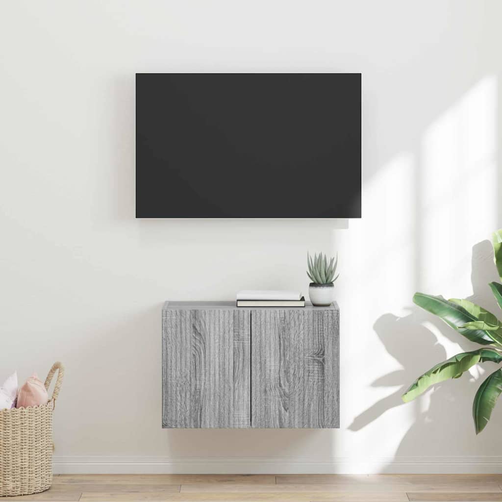 TV-wandkast Grijs Sonoma 59,5 x 31 x 40 cm Bewerkt hout is nu te koop bij PeponiXL, paradijselijk wonen!